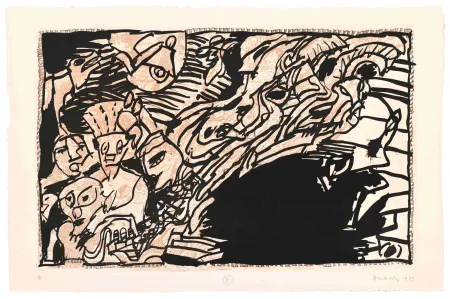 Eau-Forte Alechinsky - La Prise à Revers