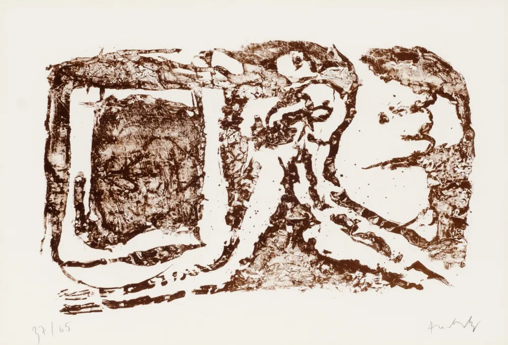 Lithographie Alechinsky - La reine des murs VI: Quittez cette entrechambre et parlez de l'une