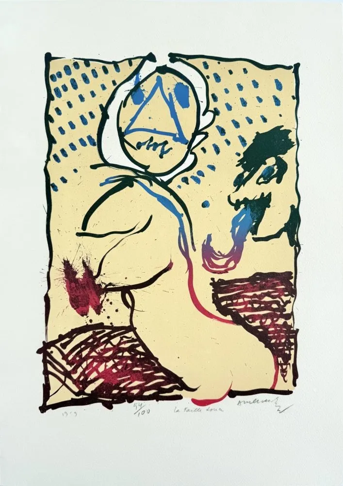 Lithographie Alechinsky - La taille douce