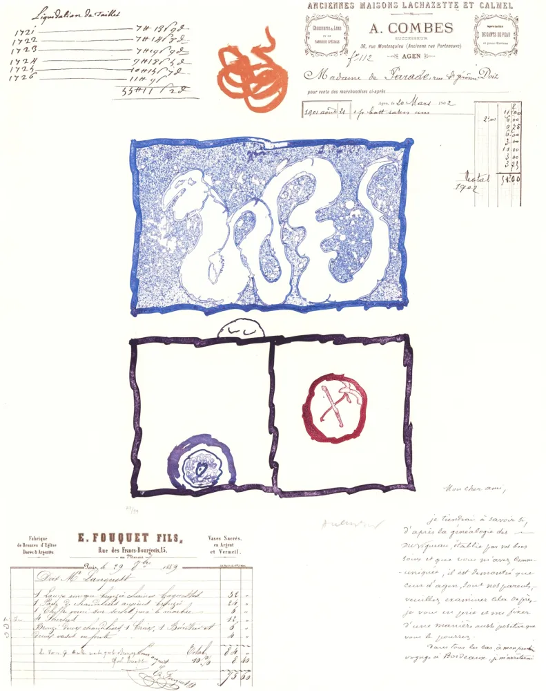 Aquatinte Alechinsky - L’Avenir de la Propriété V