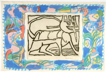 Eau-Forte Alechinsky - Le Chien Roi