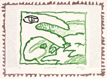 Eau-Forte Alechinsky - Le chien roi – De toutes parts