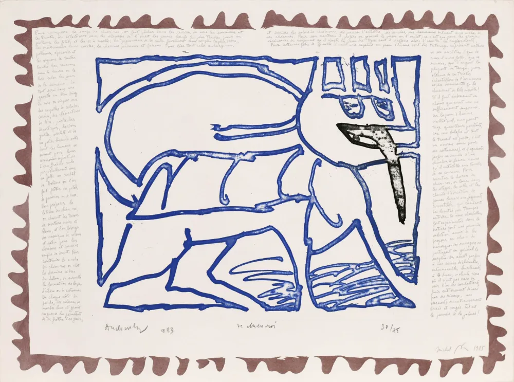 Eau-Forte Alechinsky - Le chien roi – Le chien roi