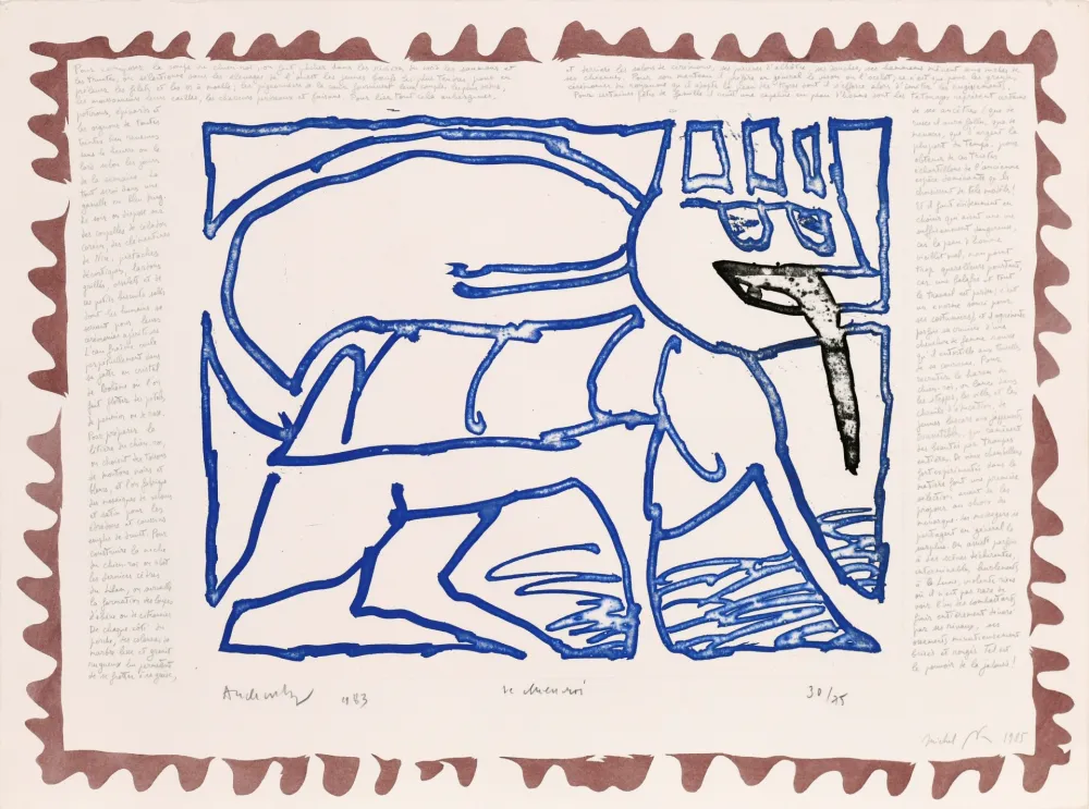 Eau-Forte Alechinsky - Le chien roi – Le chien roi