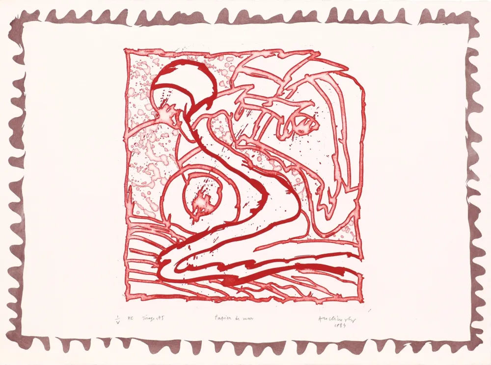 Eau-Forte Alechinsky - Le chien roi – Papier de mur 