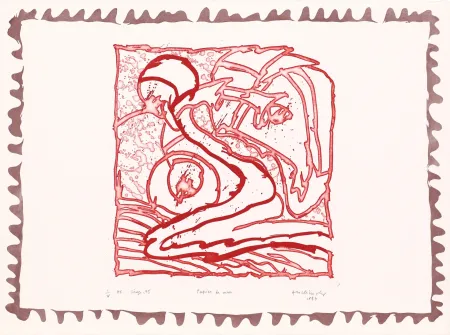 Eau-Forte Alechinsky - Le chien roi – Papier de mur 