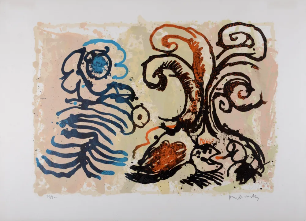 Lithographie Alechinsky - Le dénouement (B), 1967