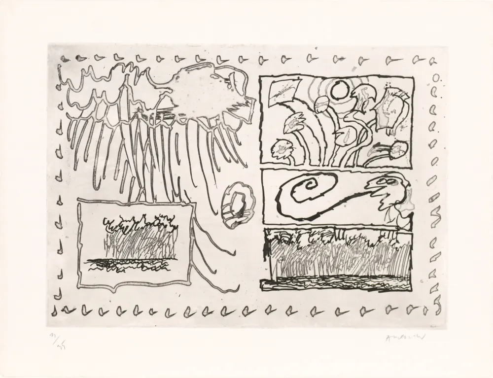 Eau-Forte Alechinsky - Le rêve de l’ammonite