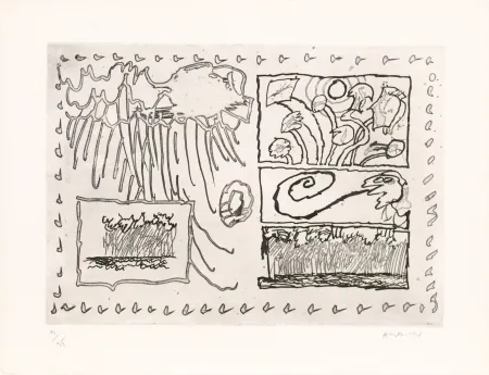 Eau-Forte Alechinsky - Le rêve de l’ammonite