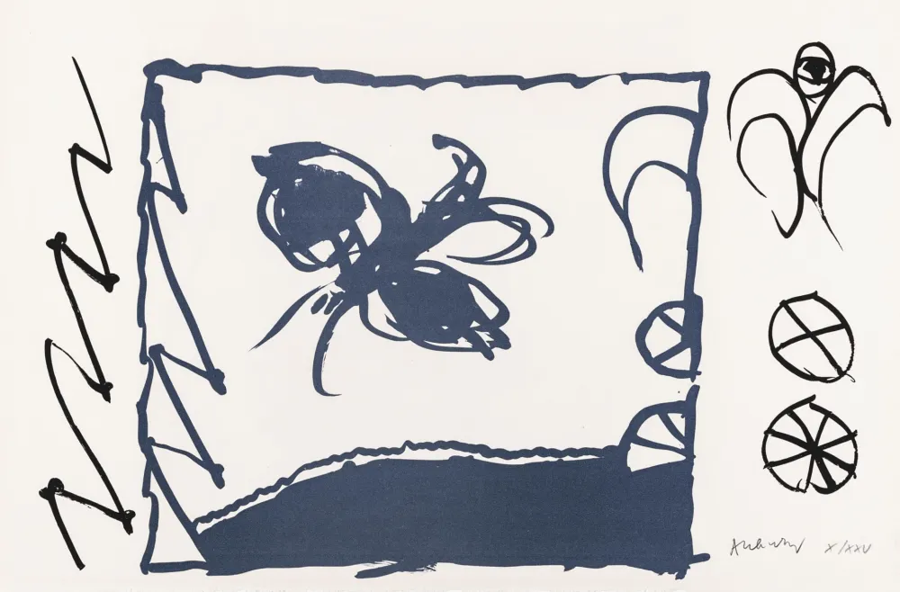 Lithographie Alechinsky - Le rêve de l'ammonite 15