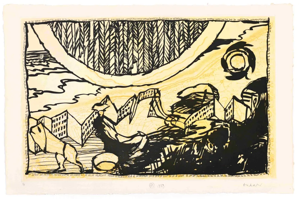 Eau-Forte Alechinsky - Le Siège de Nieuport