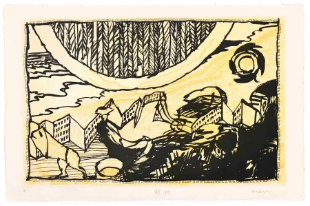 Eau-Forte Alechinsky - Le Siège de Nieuport