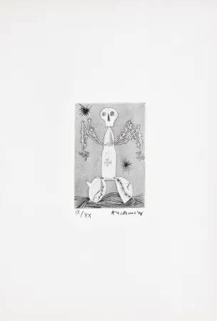 Eau-Forte Alechinsky - Les métiers 07: Le soldat méconnu