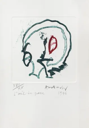 Gravure Alechinsky - L'oeil du parc