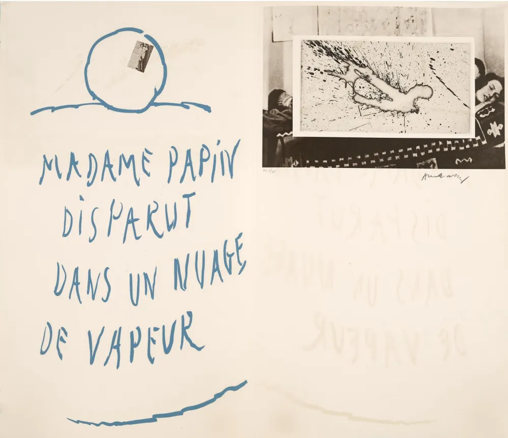 Eau-Forte Alechinsky - Madame Papin disparut dans un nuage de vapeur