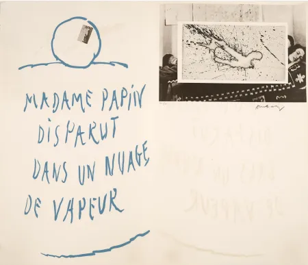 Eau-Forte Alechinsky - Madame Papin disparut dans un nuage de vapeur