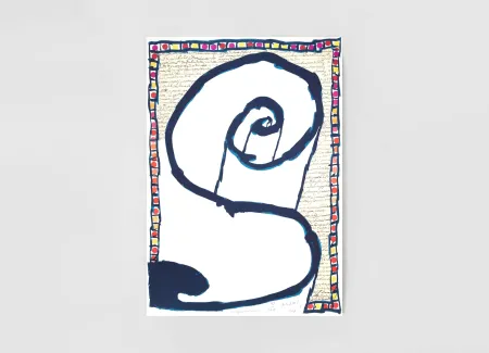 Lithographie Alechinsky - Margin and center