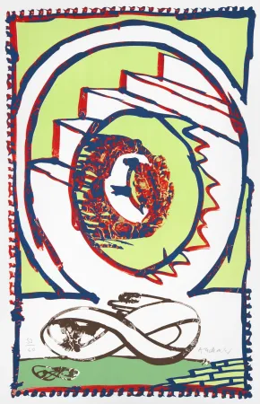 Lithographie Alechinsky - Moebius