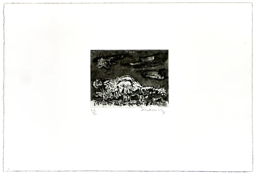 Lithographie Alechinsky - Montagne-Dragon