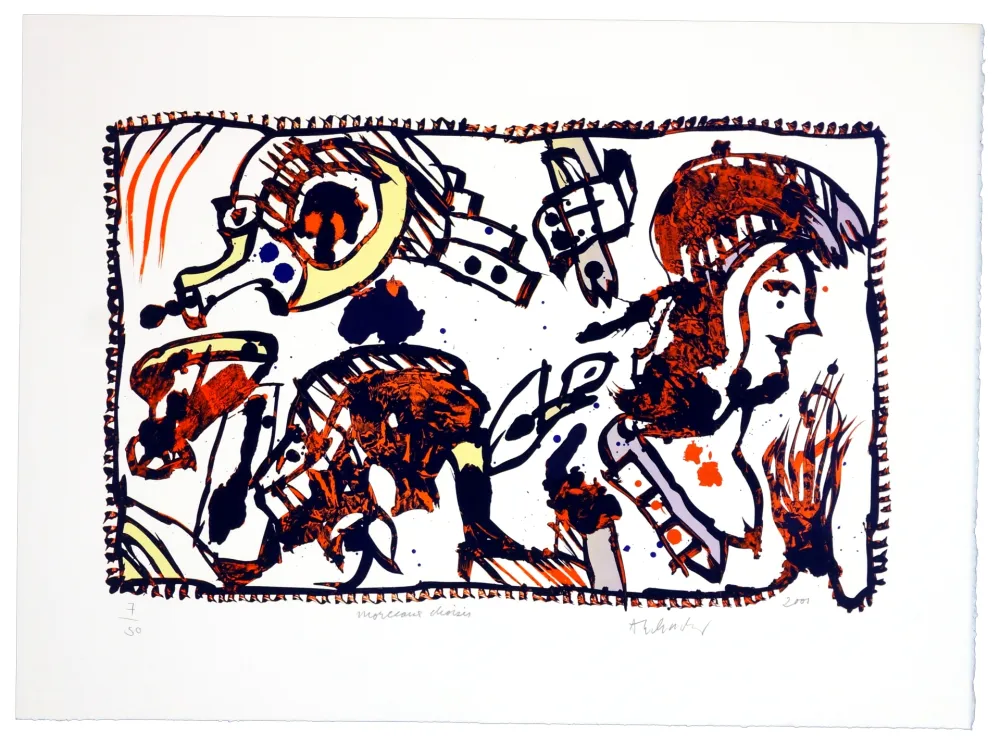 Lithographie Alechinsky - Morceaux Choisis