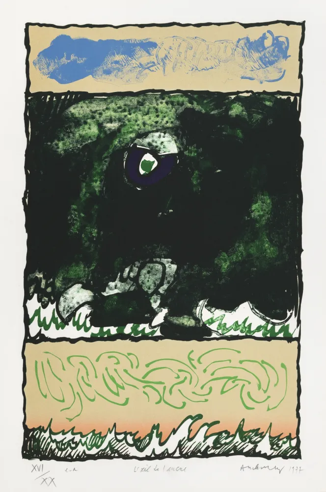 Lithographie Alechinsky - Oeil de l'encre (L')