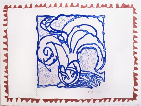 Gravure Alechinsky - Orange de Binche