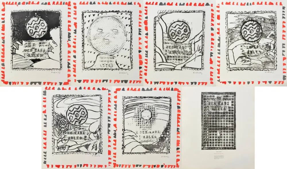 Eau-Forte Alechinsky - Pièces du mobilier urbain