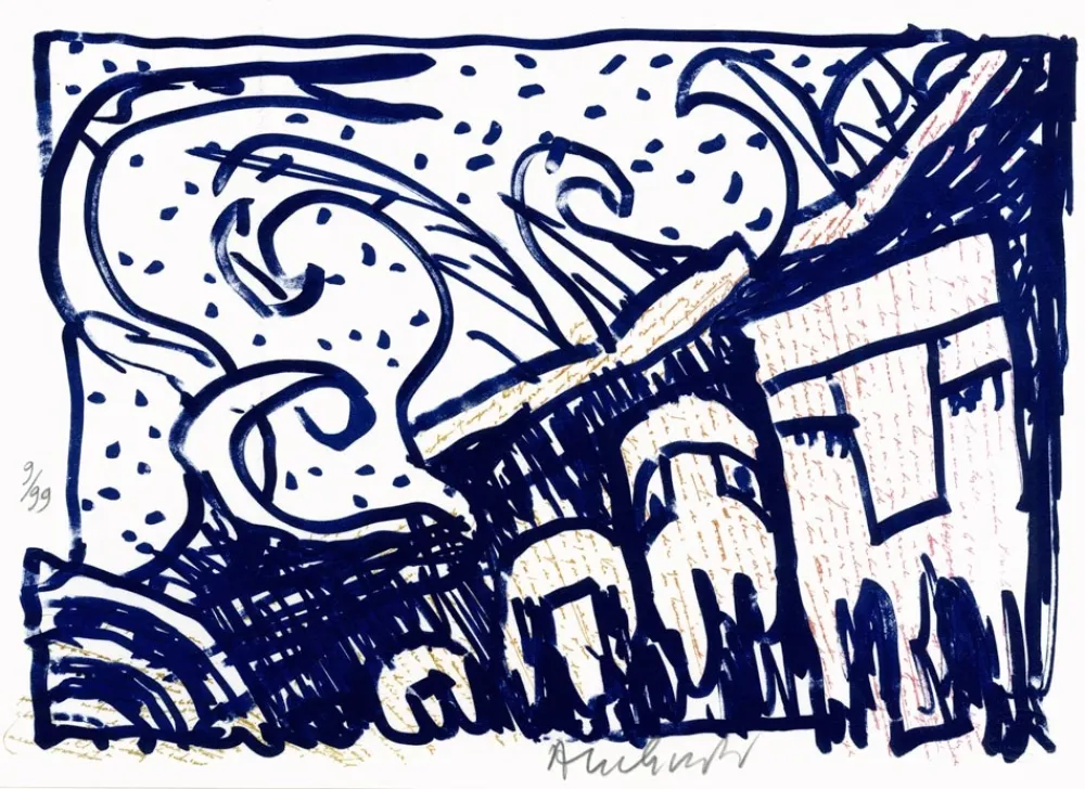 Lithographie Alechinsky - Pointes et Feutres