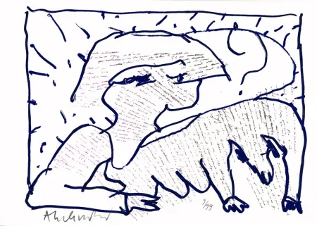 Lithographie Alechinsky - Pointes et Feutres