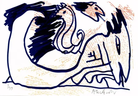 Lithographie Alechinsky - Pointes et Feutres