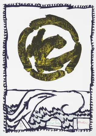 Lithographie Alechinsky - Pour Michel Butor