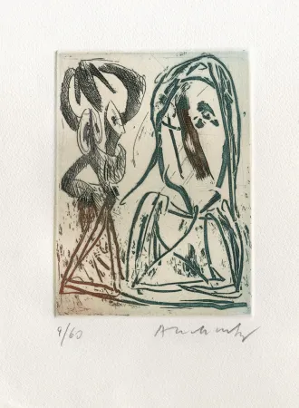 Eau-Forte Alechinsky - Quelques vieilles lignes