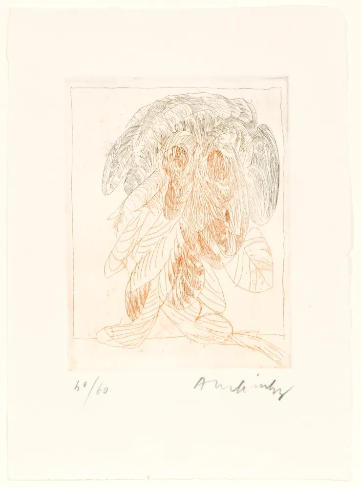 Eau-Forte Alechinsky - Quelques vieilles lignes IV