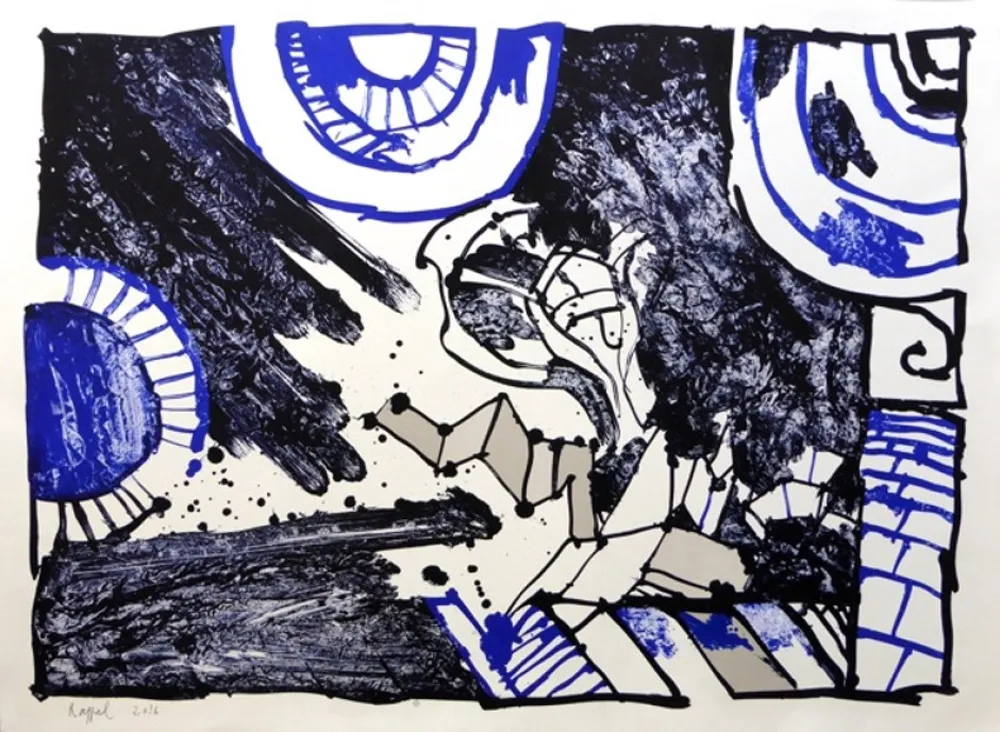 Lithographie Alechinsky - Rappel 