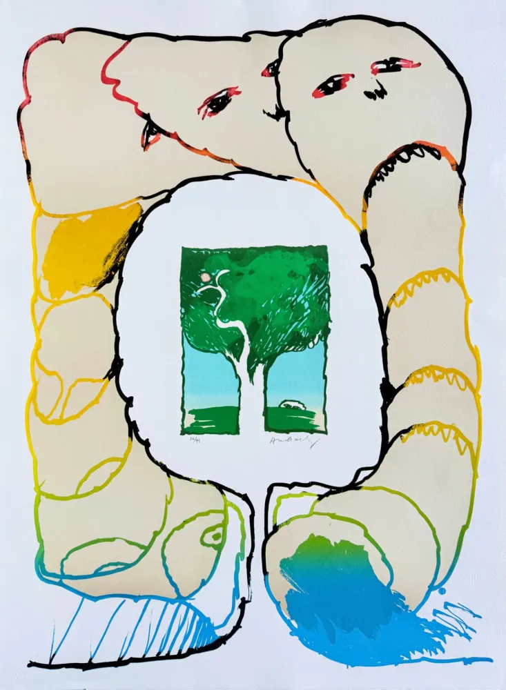 Lithographie Alechinsky - Retour aux sources