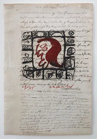 Eau-Forte Alechinsky - Rêve de l'ammonite