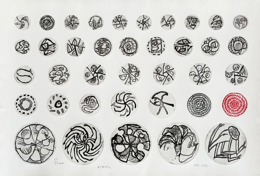 Eau-Forte Alechinsky - Ronds