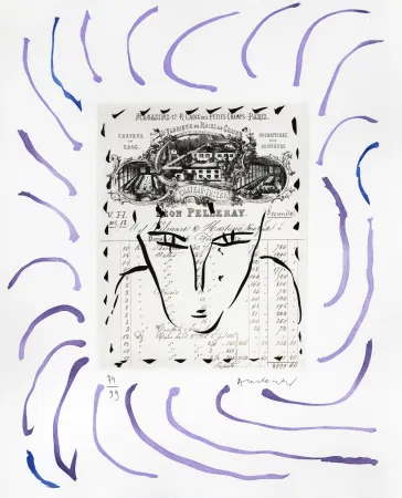 Gravure Alechinsky - Rue Croix-des Petits-Champs