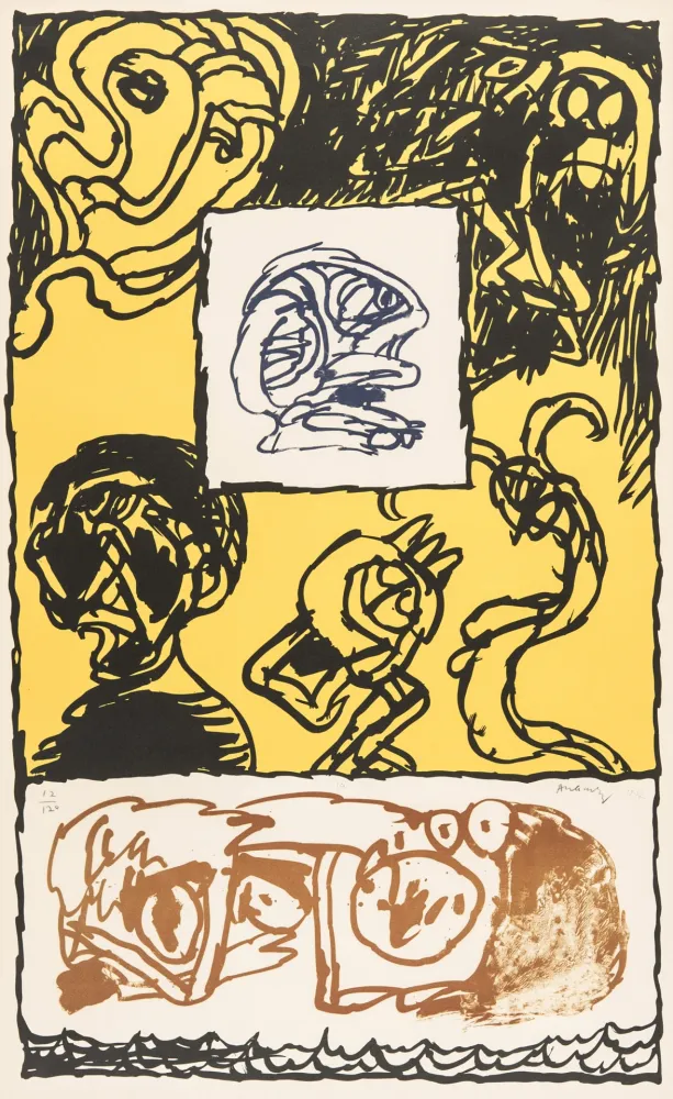 Lithographie Alechinsky - Samuel Beckett