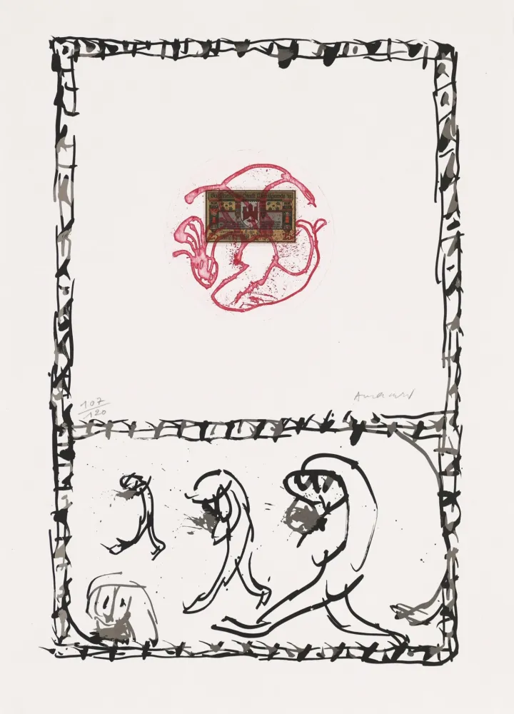 Eau-Forte Alechinsky - Serpent 04