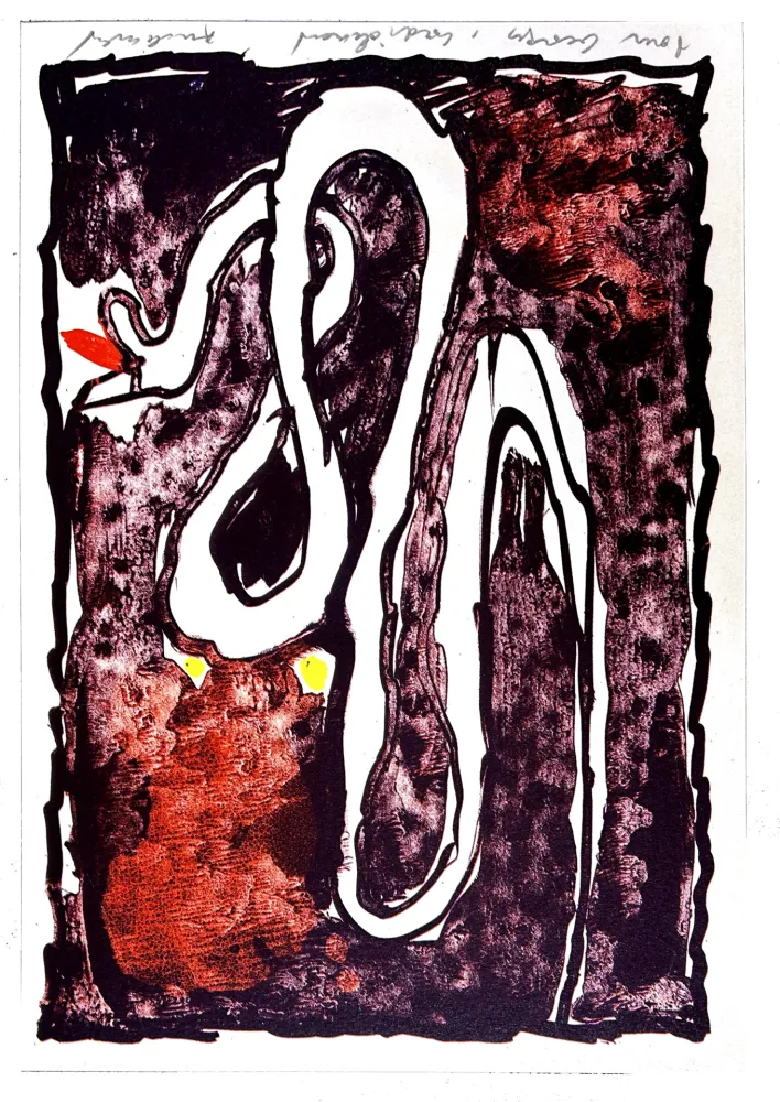 Lithographie Alechinsky - Serpent