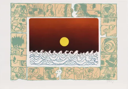 Eau-Forte Alechinsky - Soleil cou coupé C