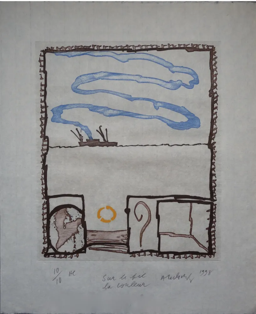 Gravure Alechinsky - Sur le Fil la couleur 