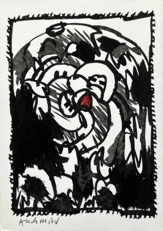 Aucune Technique Alechinsky -  Tête Bêche, 1987