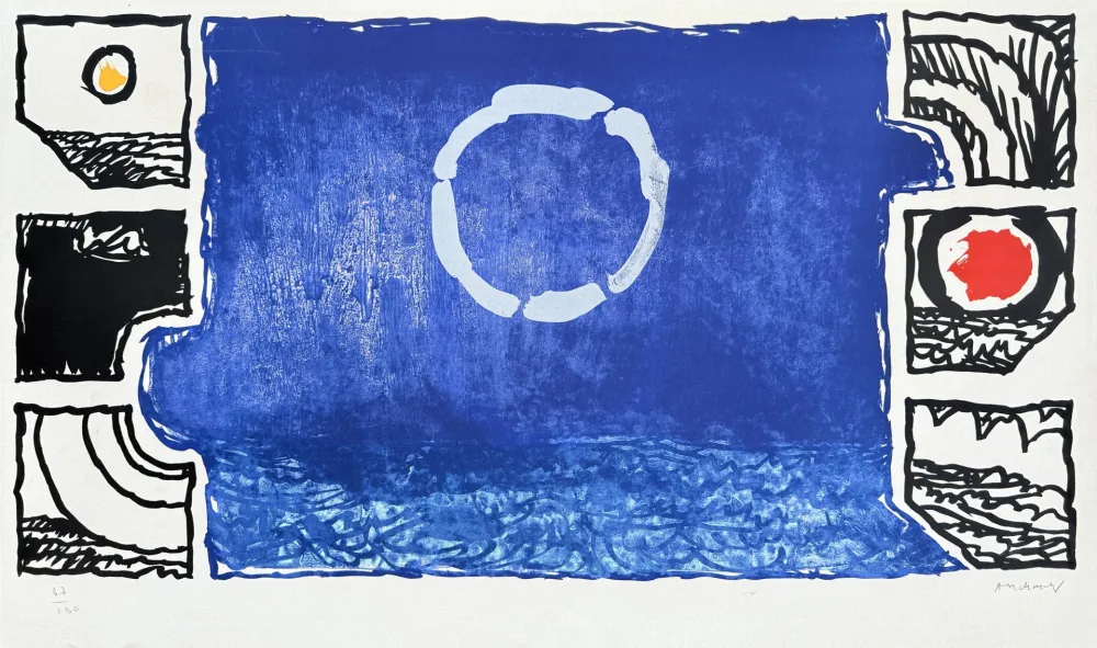 Lithographie Alechinsky - Théatre pacifique