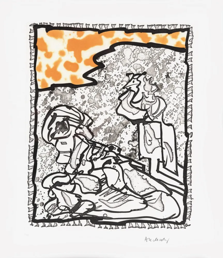 Linogravure Alechinsky - Traité des excitants modernes 02