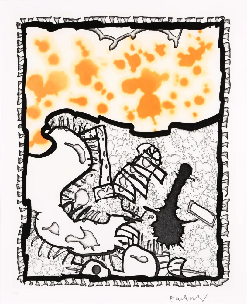 Linogravure Alechinsky - Traité des excitants modernes 04