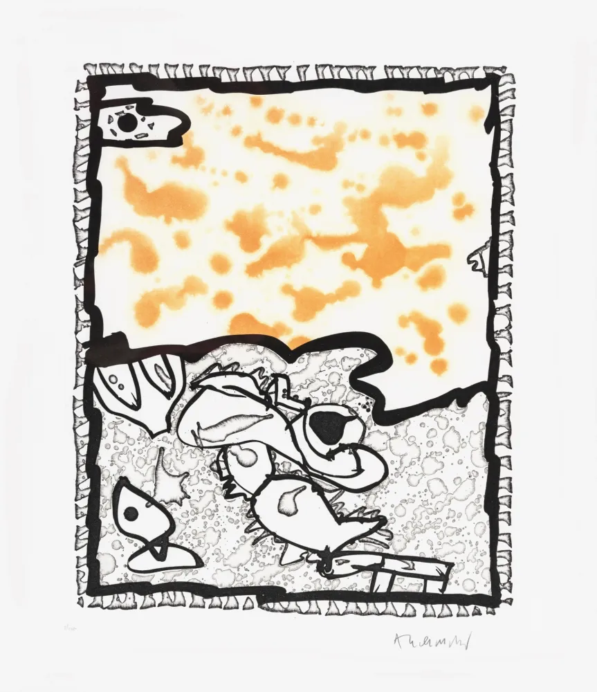 Linogravure Alechinsky - Traité des excitants modernes 05