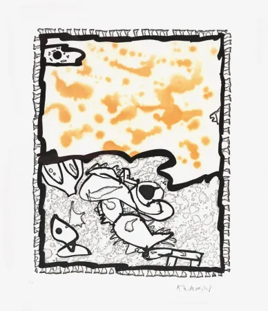 Linogravure Alechinsky - Traité des excitants modernes 05