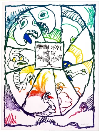 Lithographie Alechinsky - Under de Volcano